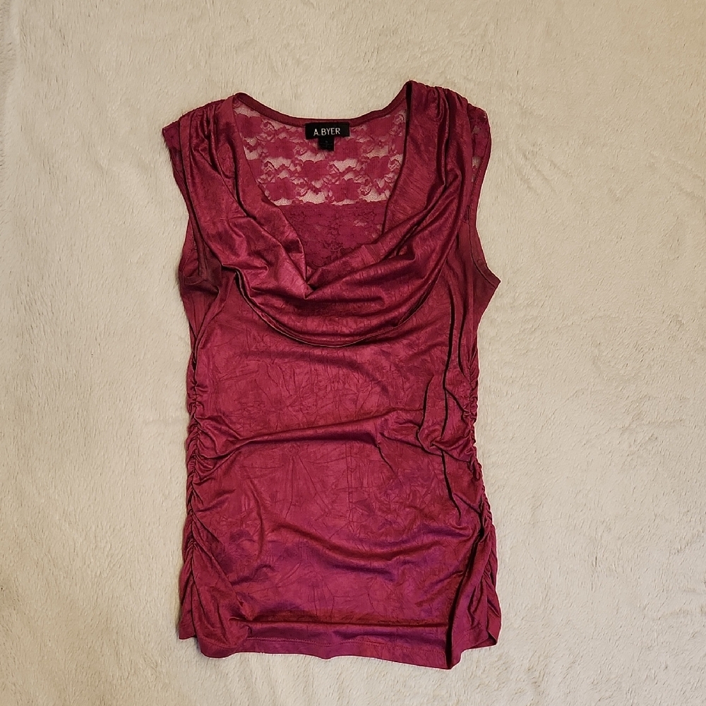 A. Byer Women's Pink Sleeveless Top